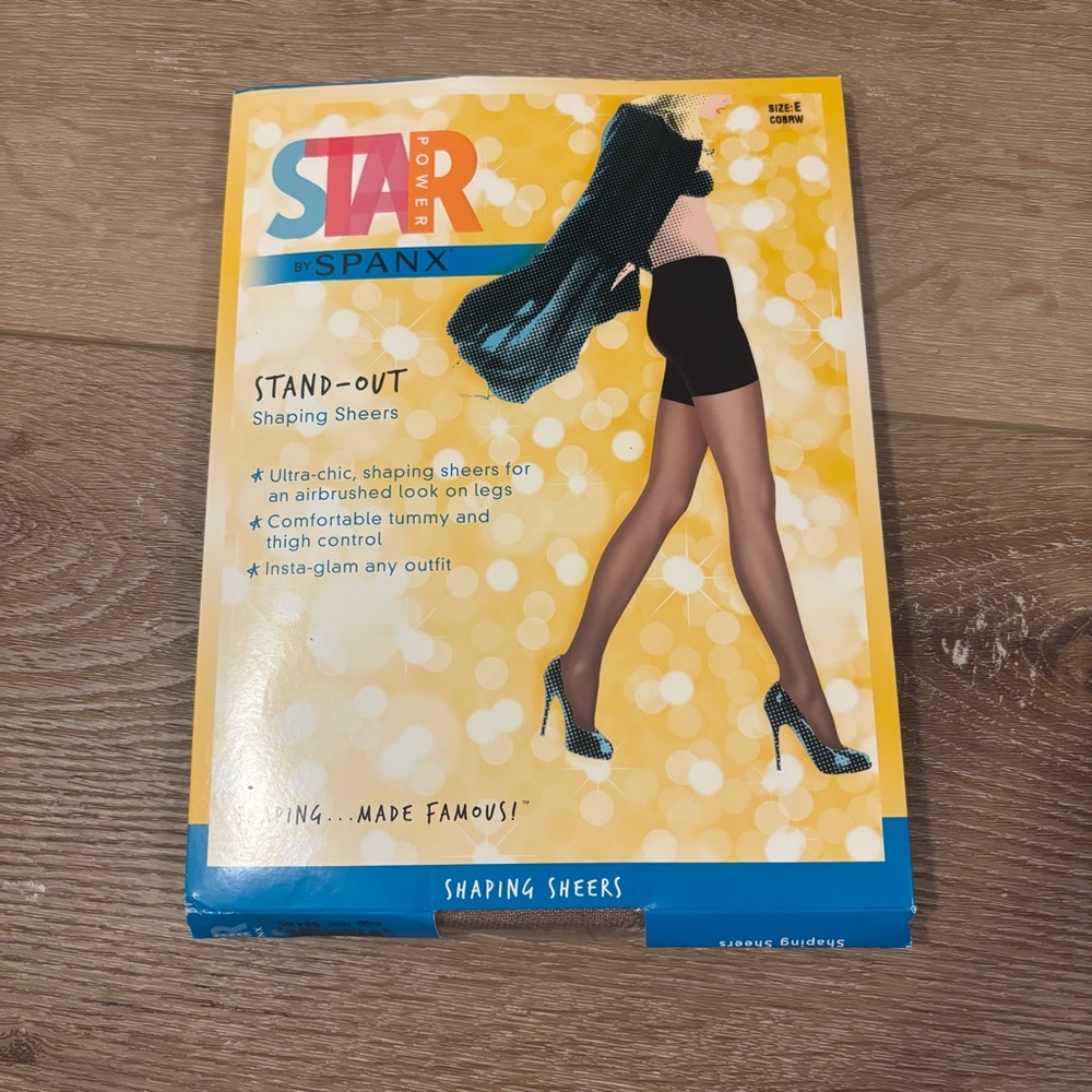 Spanx Star Power Stand Out Shaping Sheers Cocoa Brown Size E High-Waisted